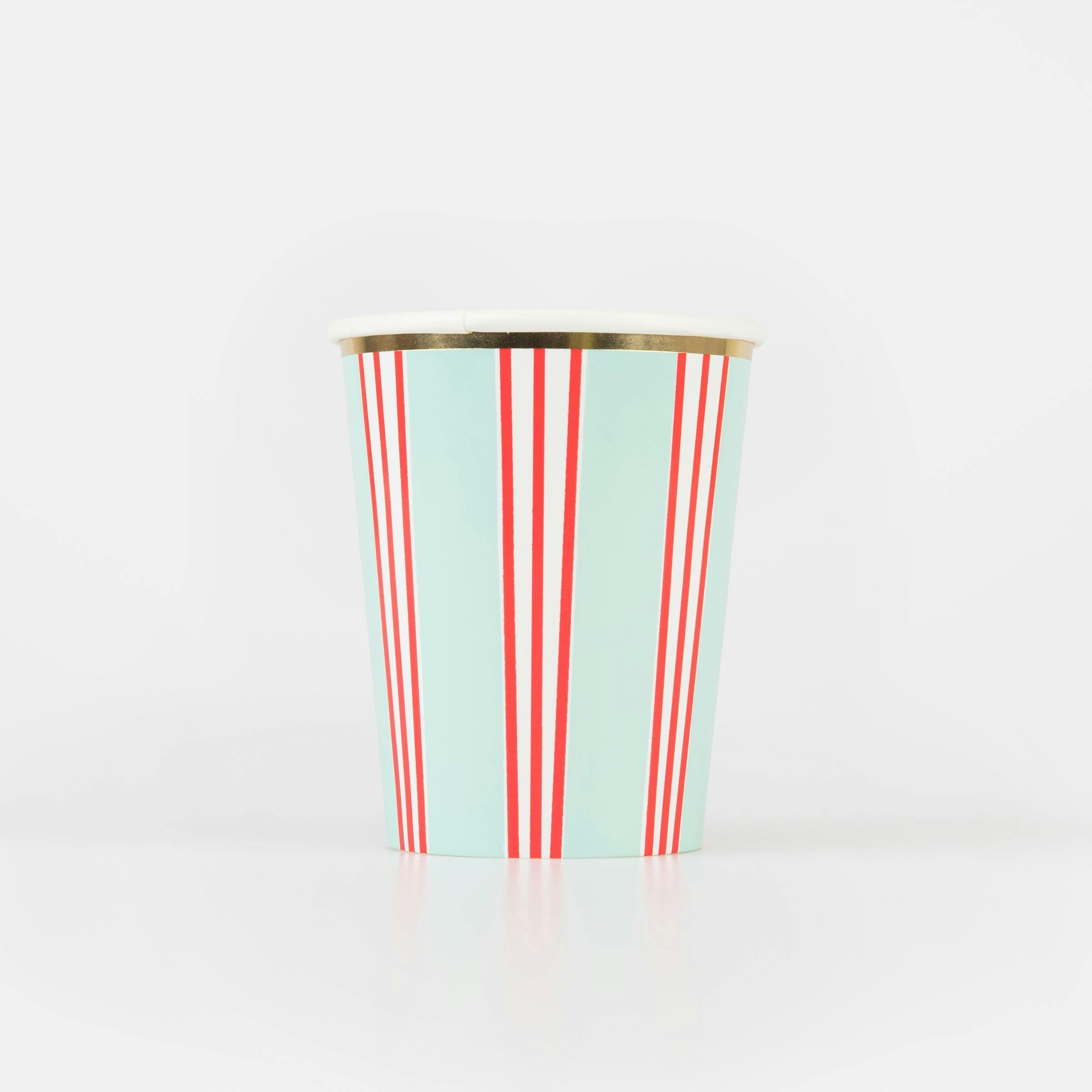 Festive Stripe Cups