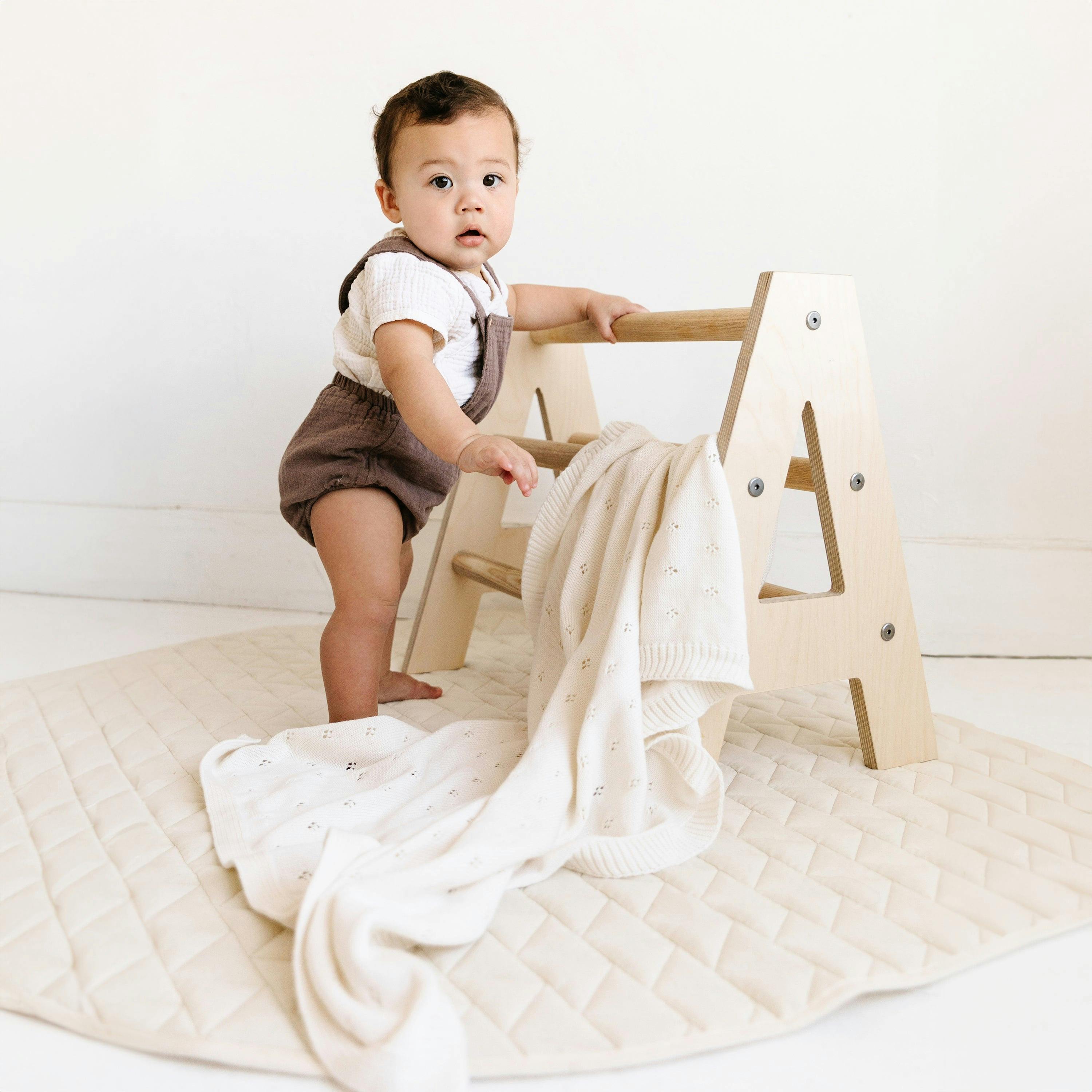 Organic Cotton Pointelle Baby Blanket