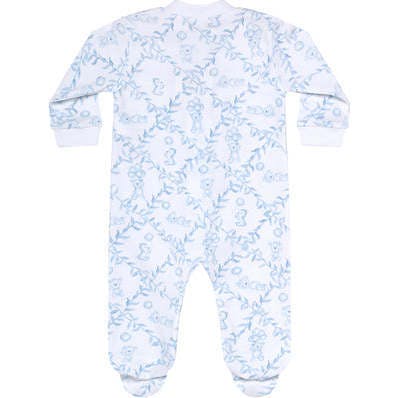 Blue Bears Trellace Zipper Footie