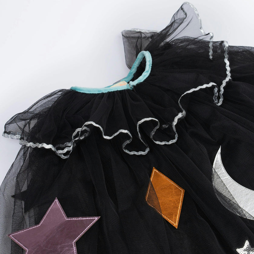 Tulle Appliqué Witch Cape