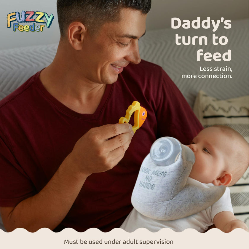 Baby Bottle Pillow Holder for Parents - "Look Ma No Hands"