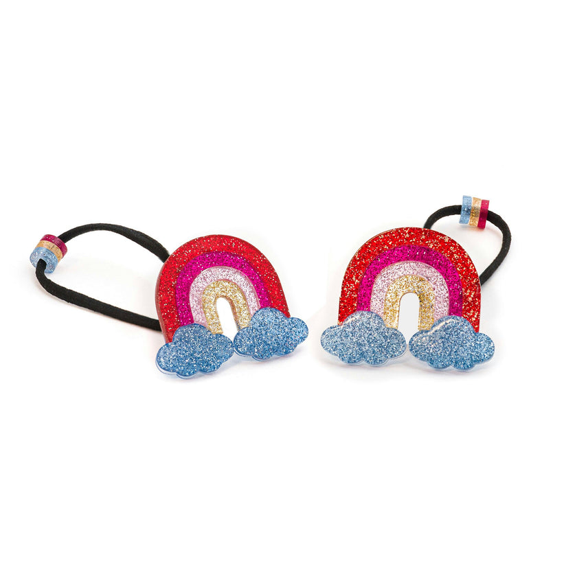 Rainbow Glitter Ponytail