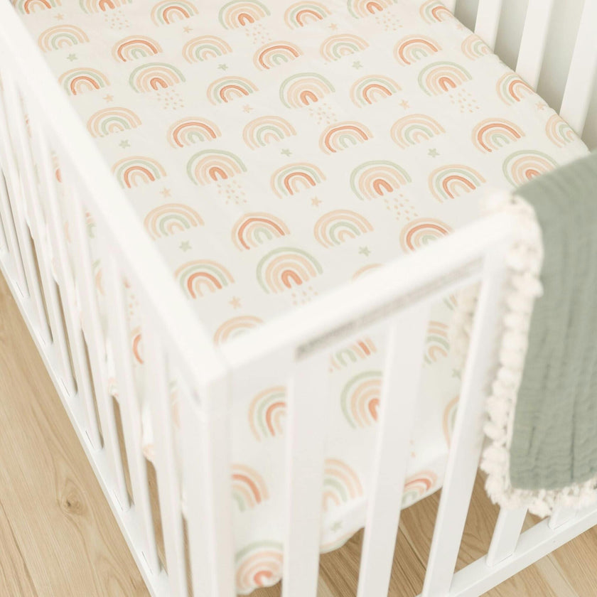 Parker Fitted Crib Sheet (Rainbow)