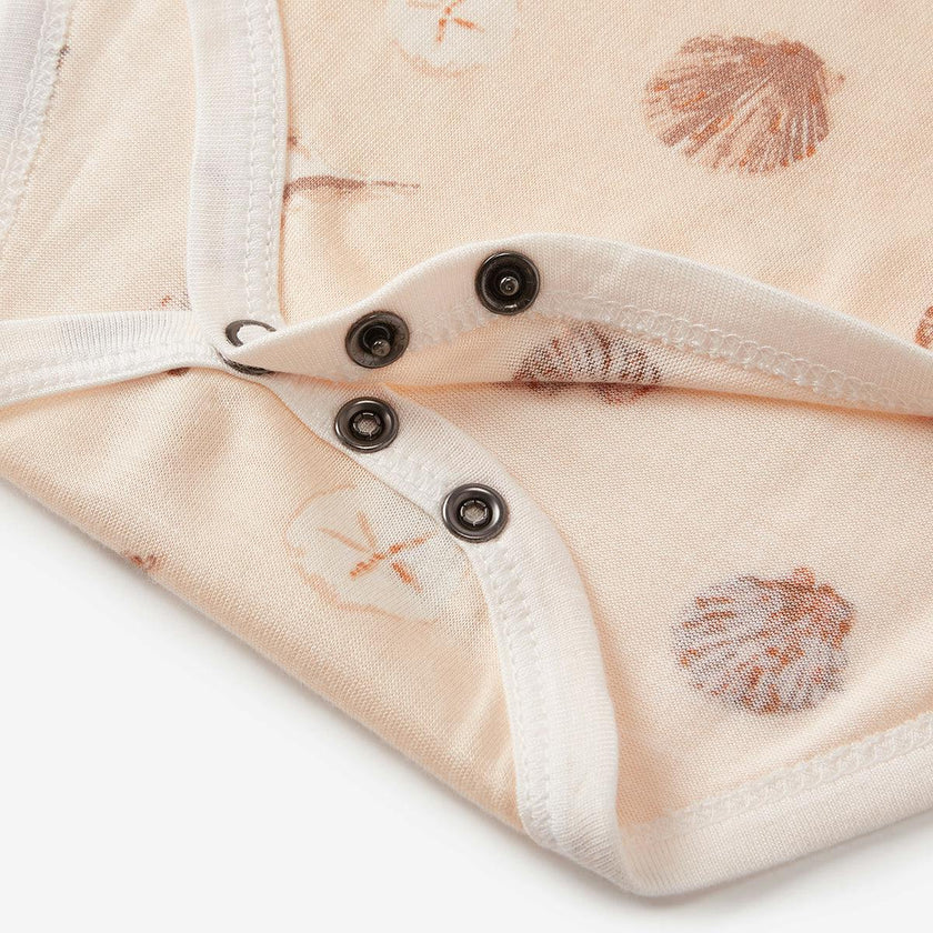 Seashells Bamboo Long Sleeve One Piece