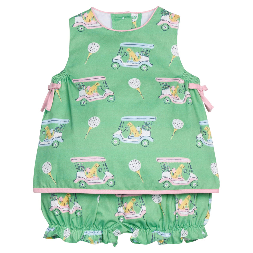 Lily Bloomer Set - Pink Paws on Par