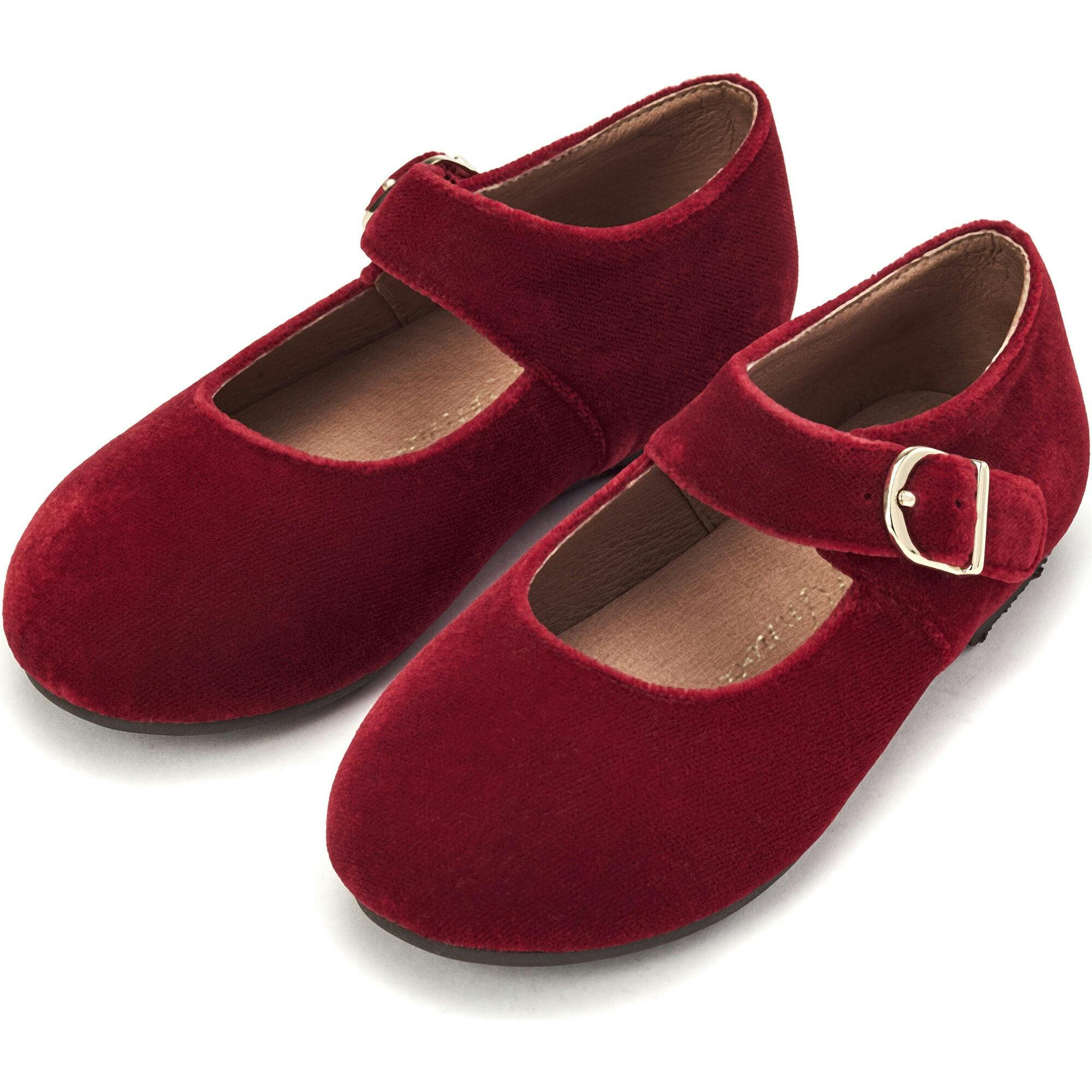 Juni Velvet Round-Toe Mary Jane Shoes
