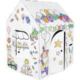 32" x 26.5" x 40.5 Decorate & Personalize Cardboard Playhouse Birthday Edition