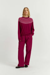 Wool Cashmere Star Yoke Sweater