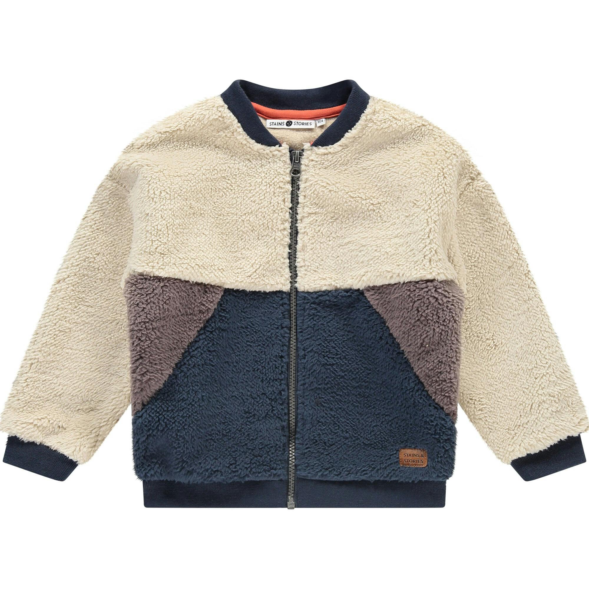Fuzzy Sherba Zipper Bomber Cardigan