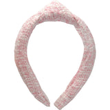 Pink Tweed Knot Headband