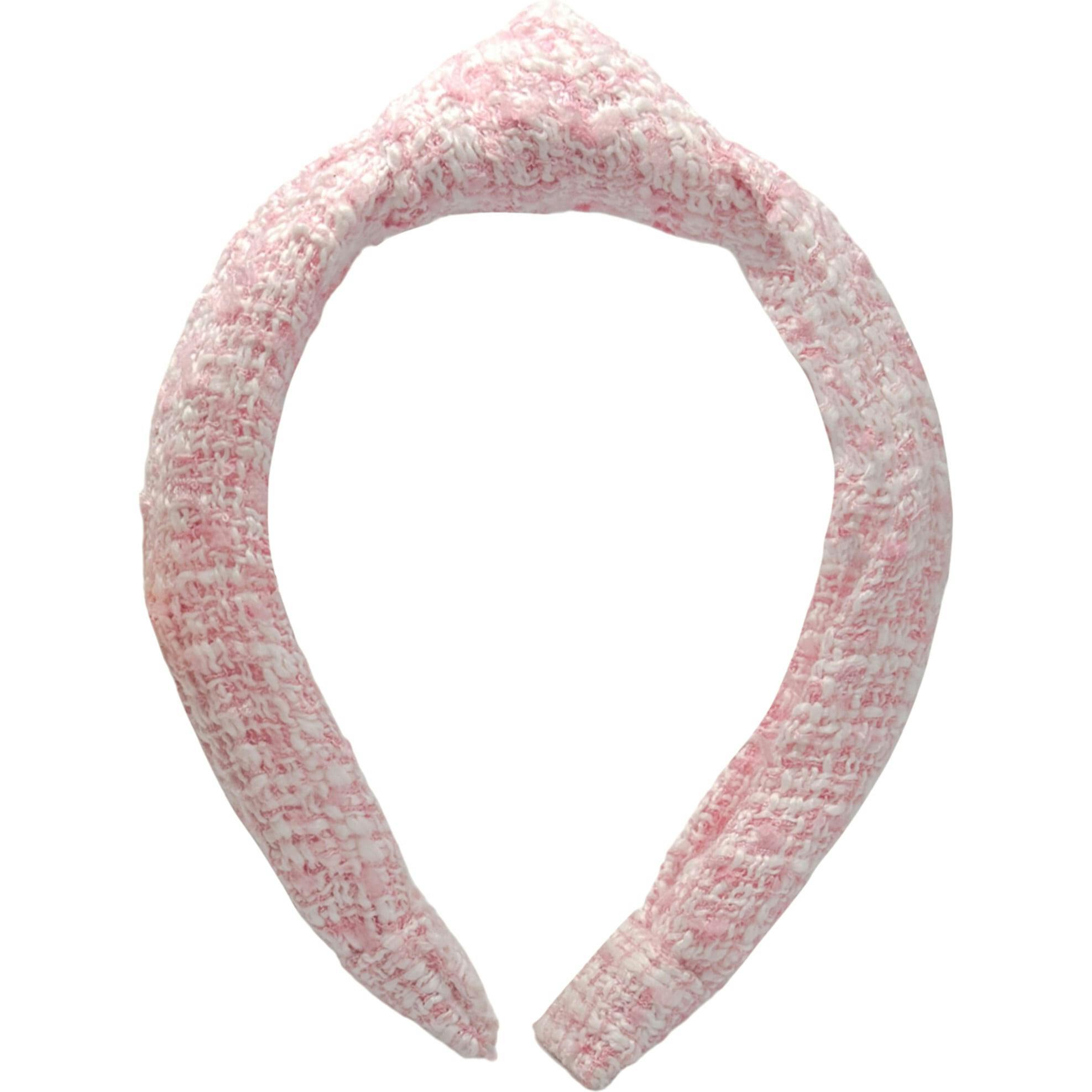 Pink Tweed Knot Headband