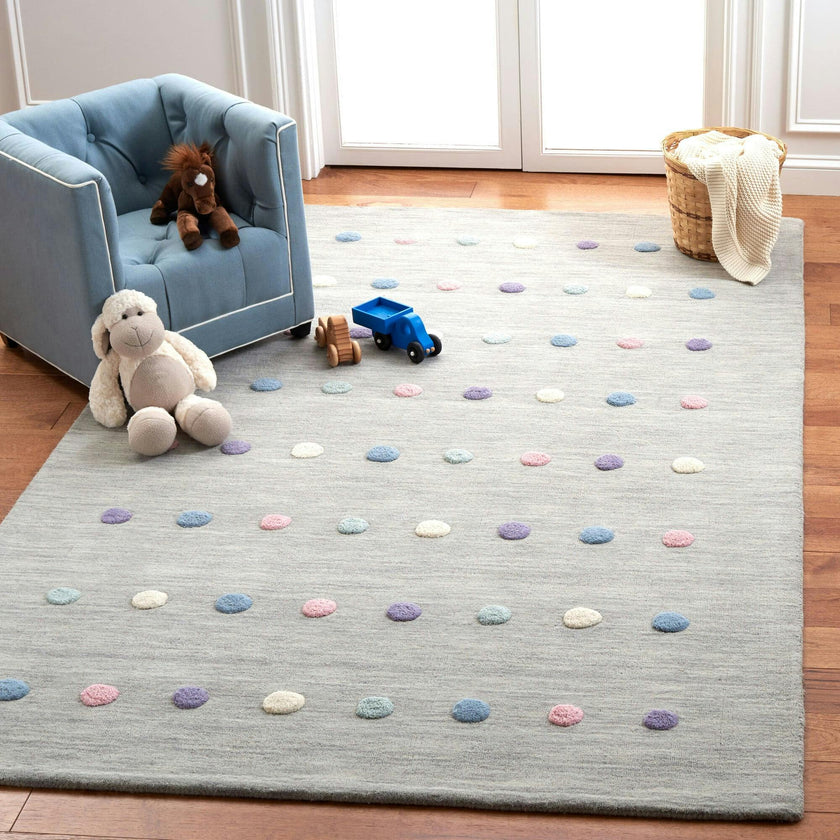 Kids Carter Rug, Silver