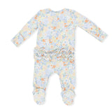 Georgia Floral - 2 Way Ruffle Back Zipper Footie