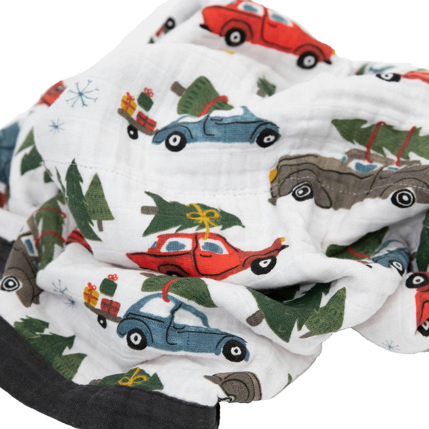 Cotton Muslin Baby Quilt - Holiday Haul