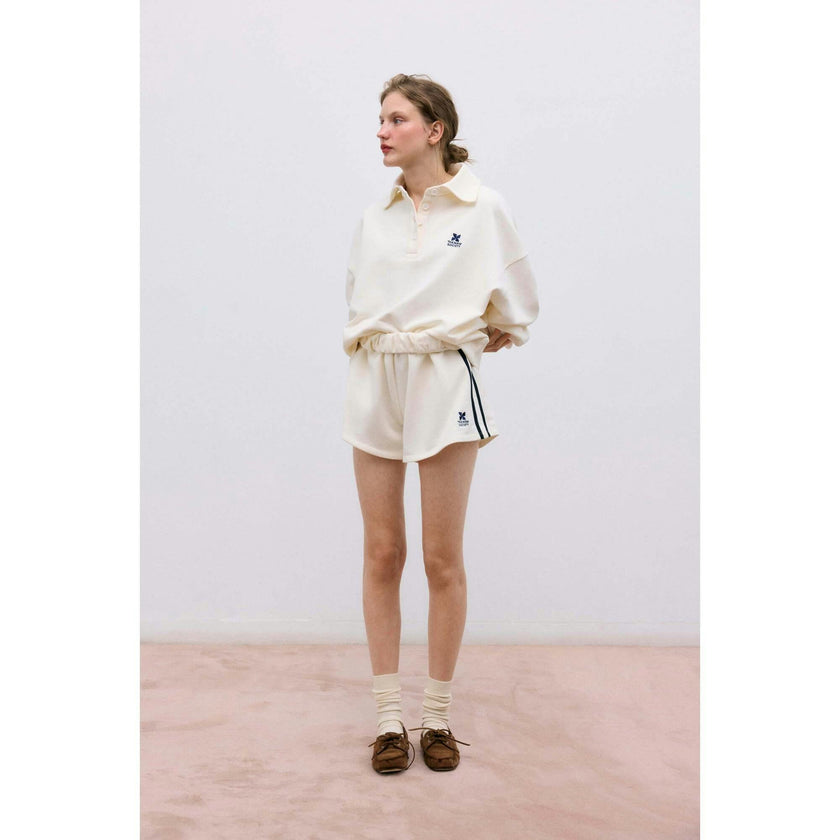 TNS Logo Woman Short Ecru