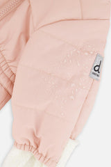 Baby One Piece Snowsuit For Car Seats Pale Dusty Pink