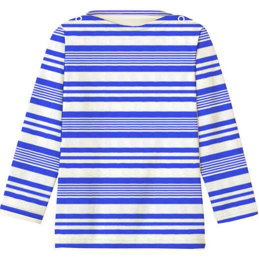 Boys' anti-UV T-shirt, blue striped | T-SHIRT MALO