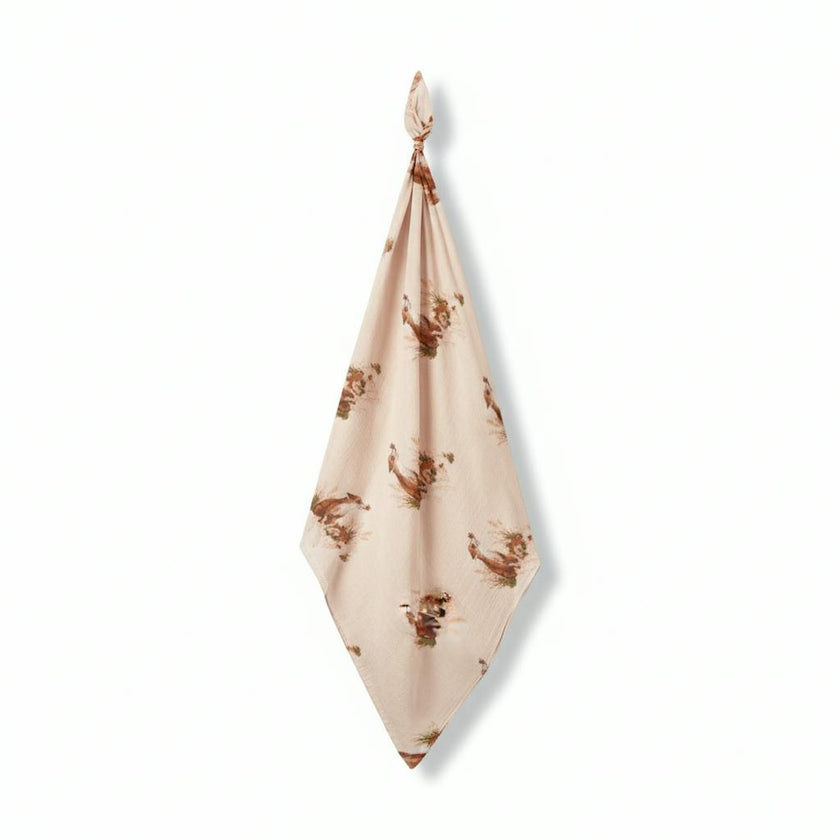 Floral Organic Cotton Muslin Swaddle Blanket
