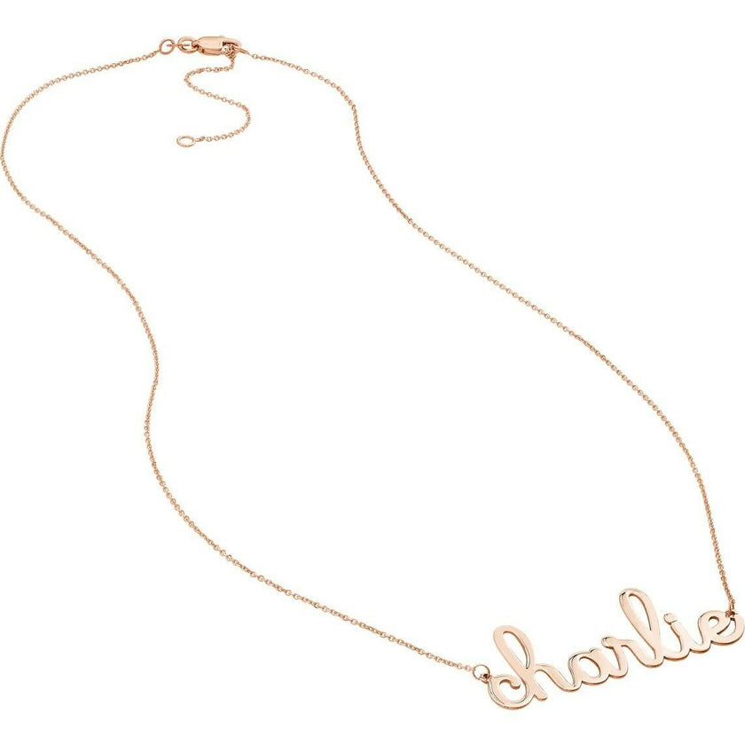 Doodle Script Nameplate Necklace