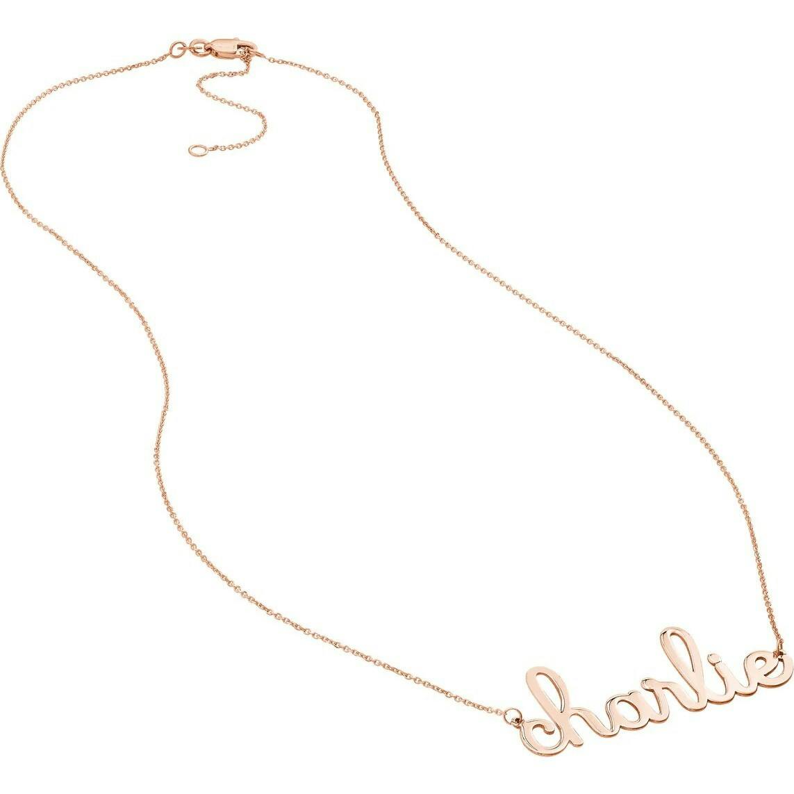 Doodle Script Nameplate Necklace