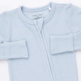 Solid Baby Blue - 2 Way Zipper Footie
