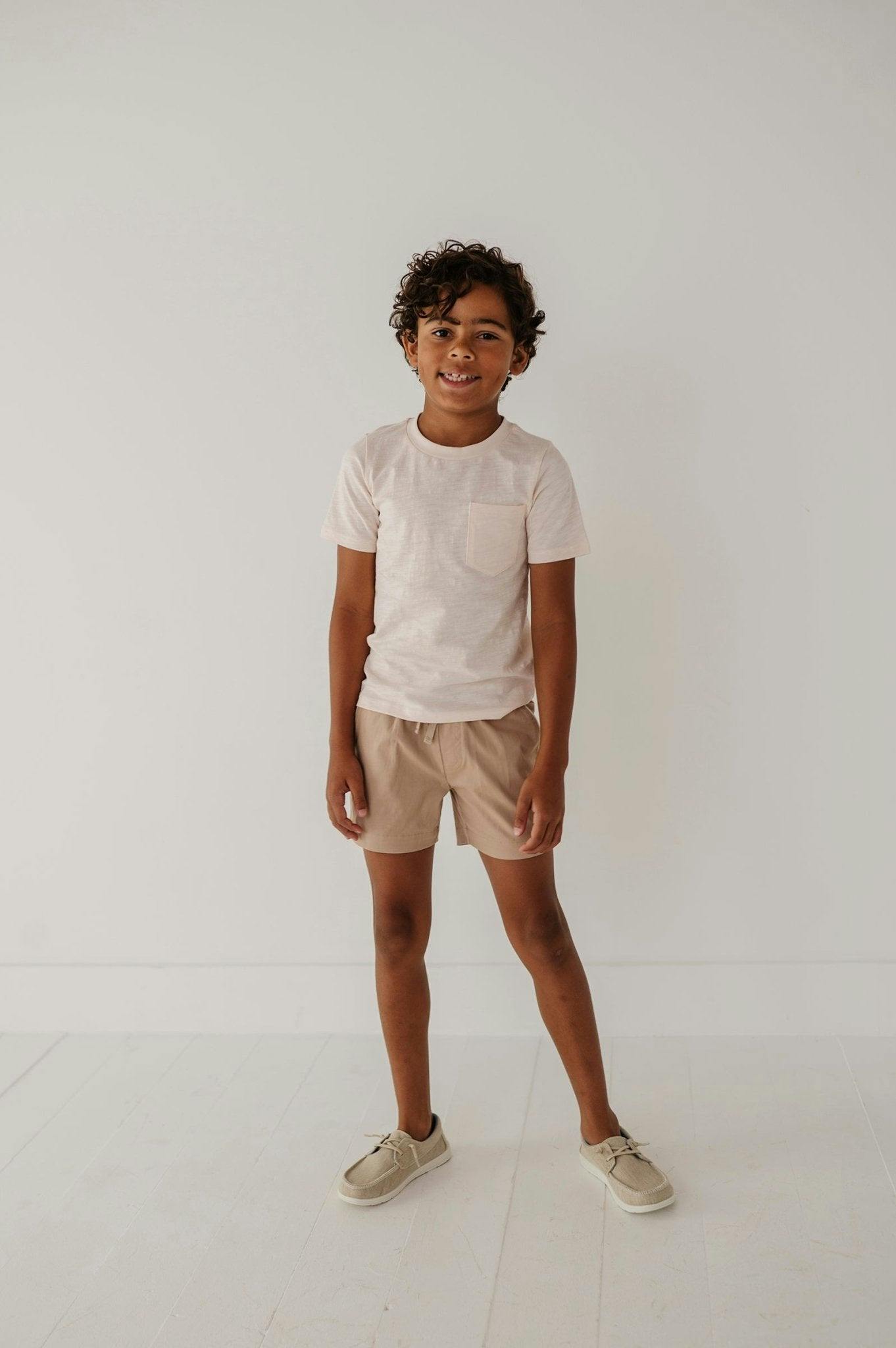 Boy's Twill Beach Shorts Desert Sage
