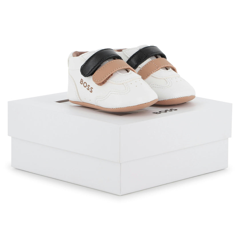 White Branded Baby Sneakers
