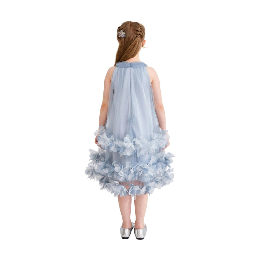Light Blue Elaris Floral Gown