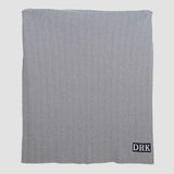 Custom Personalized Sustainable Knit Throw Blanket - Herringbone Initials