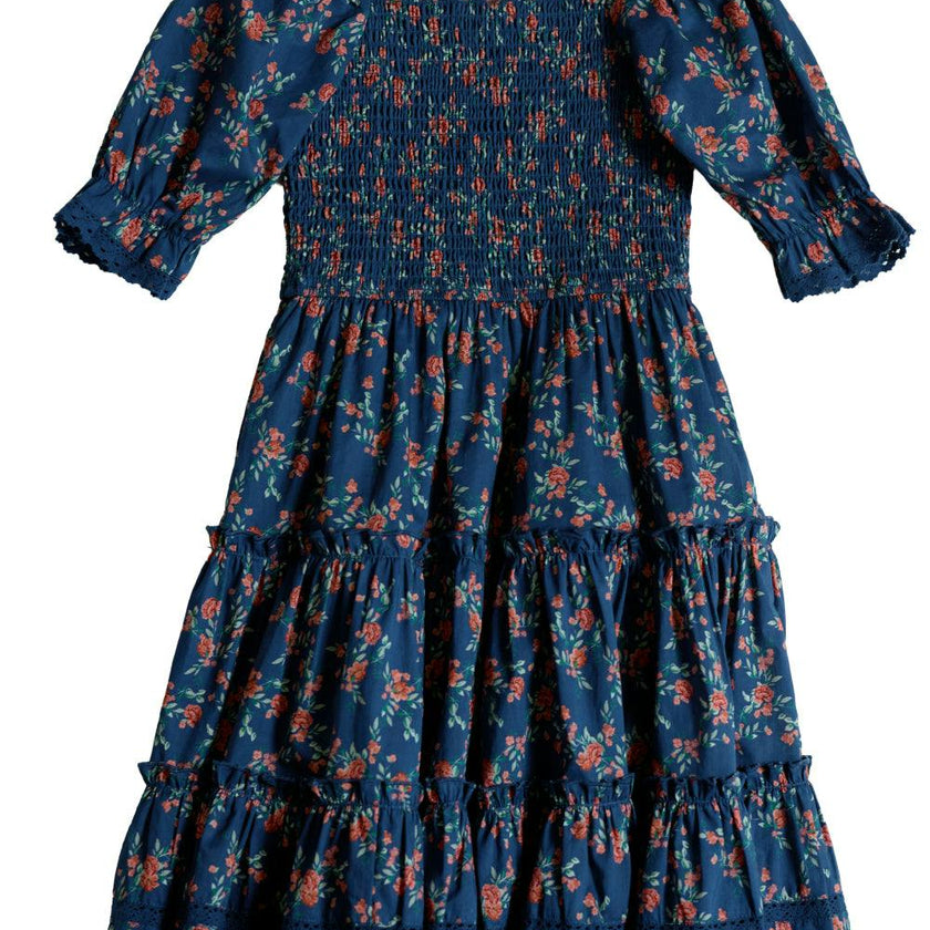 Mini Madeline Dress in Midnight Vibrant Chintz