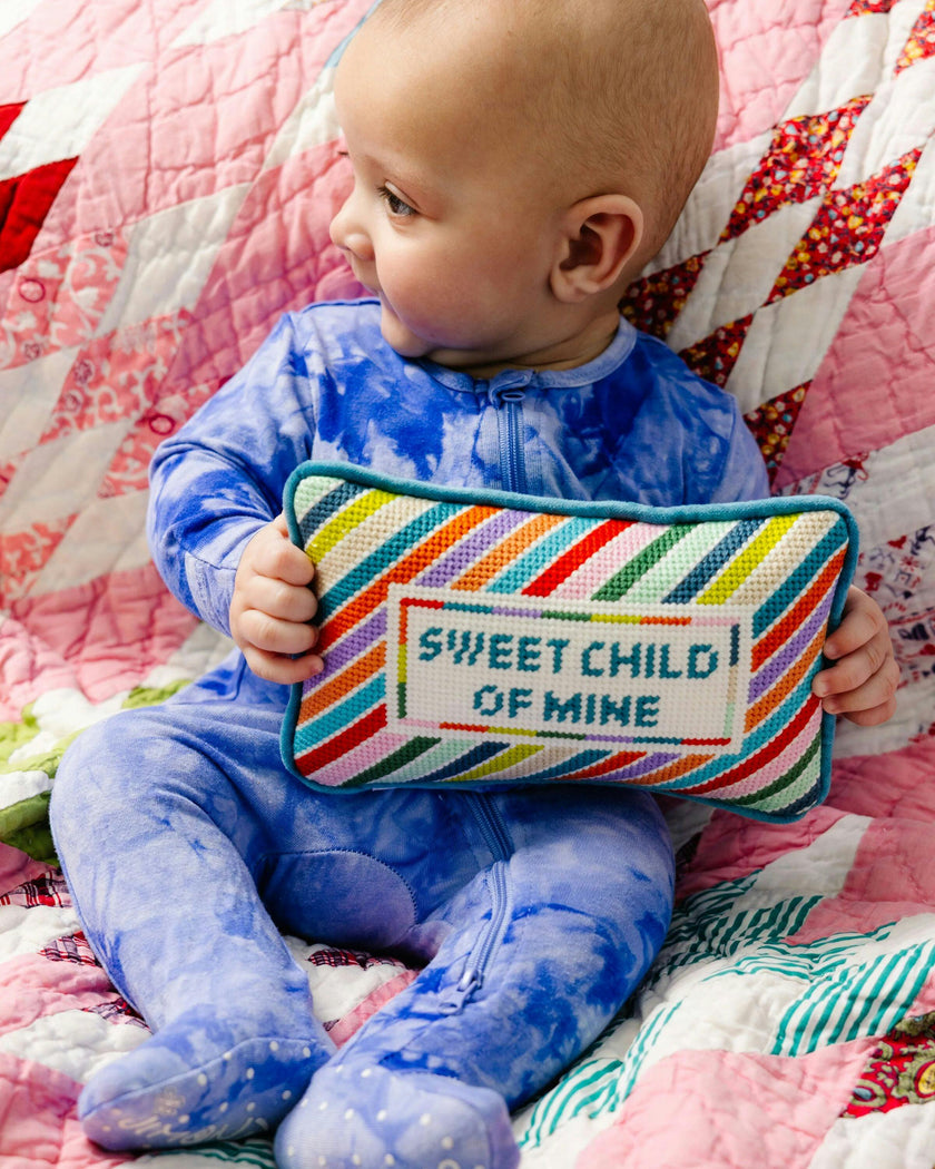 Sweet Child Of Mine Mini Needlepoint Pillow