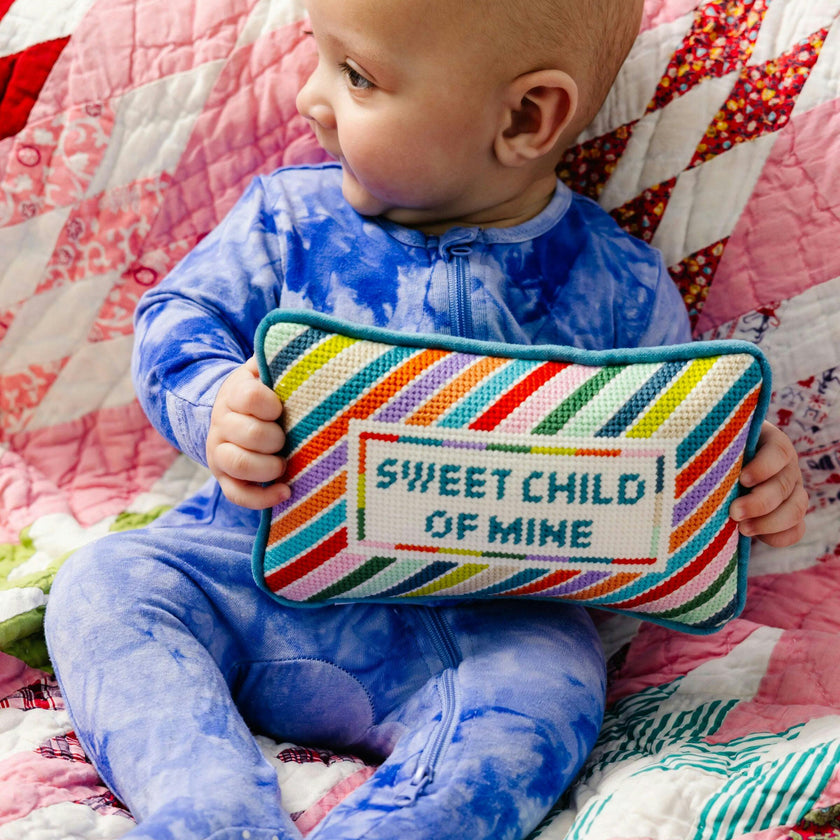 Sweet Child Of Mine Mini Needlepoint Pillow