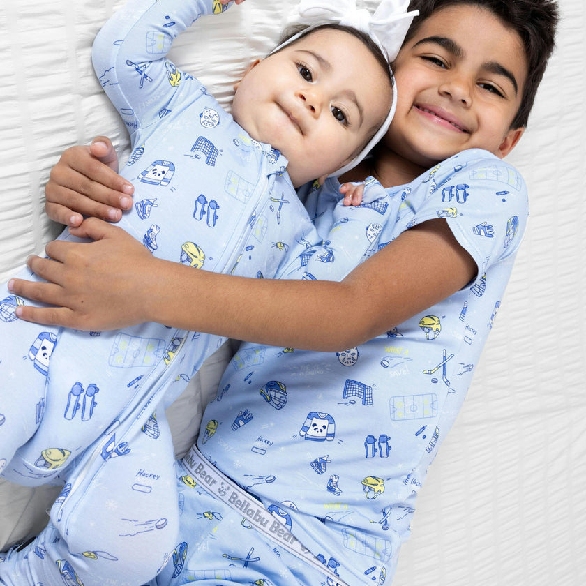 Hockey Bamboo Kids Pajama Short Set