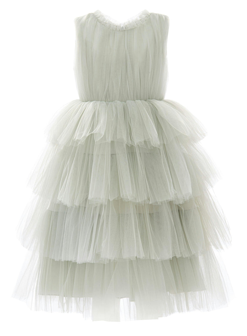 Green Farvue Tiered Tulle Dress