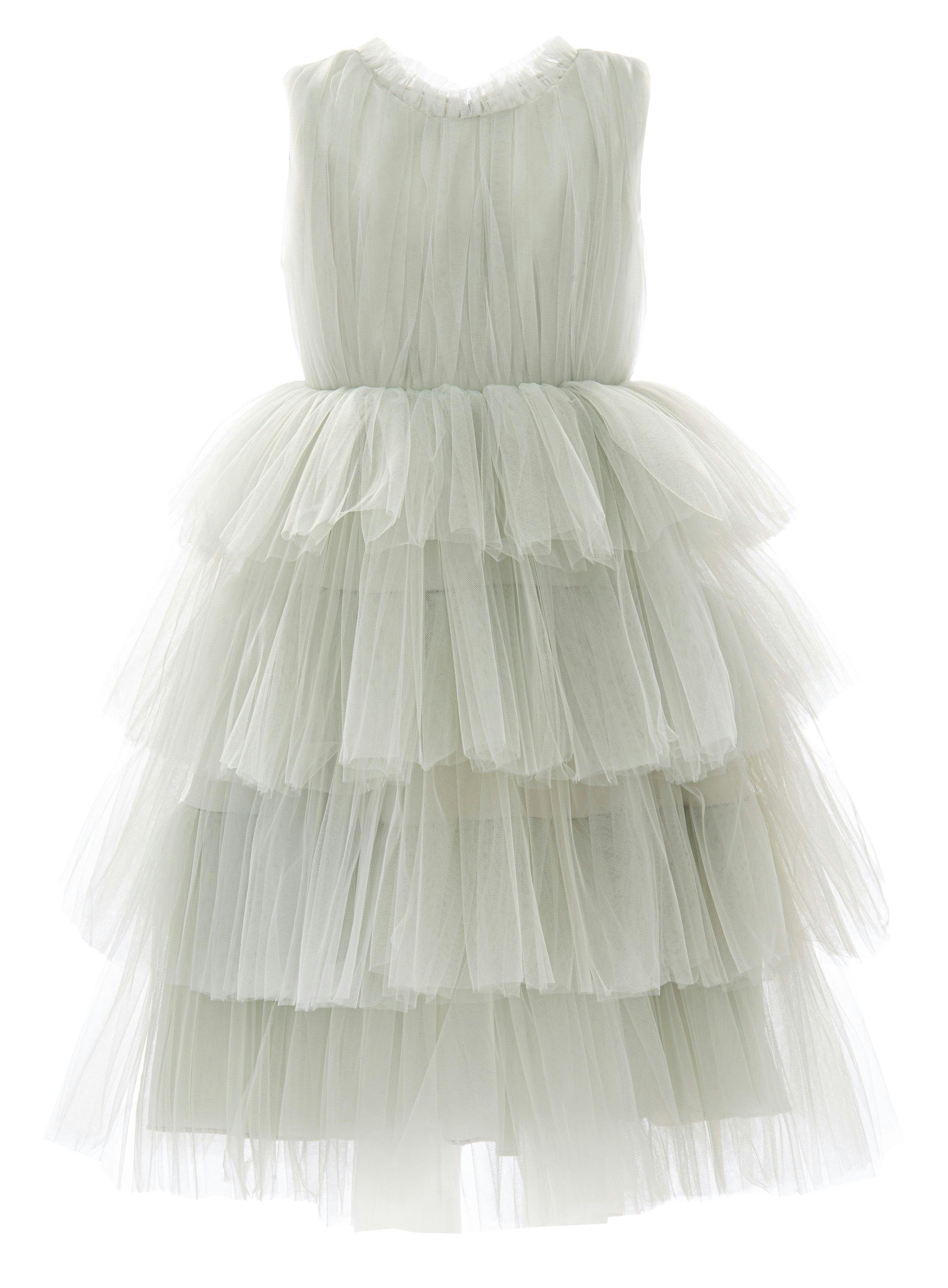 Green Farvue Tiered Tulle Dress