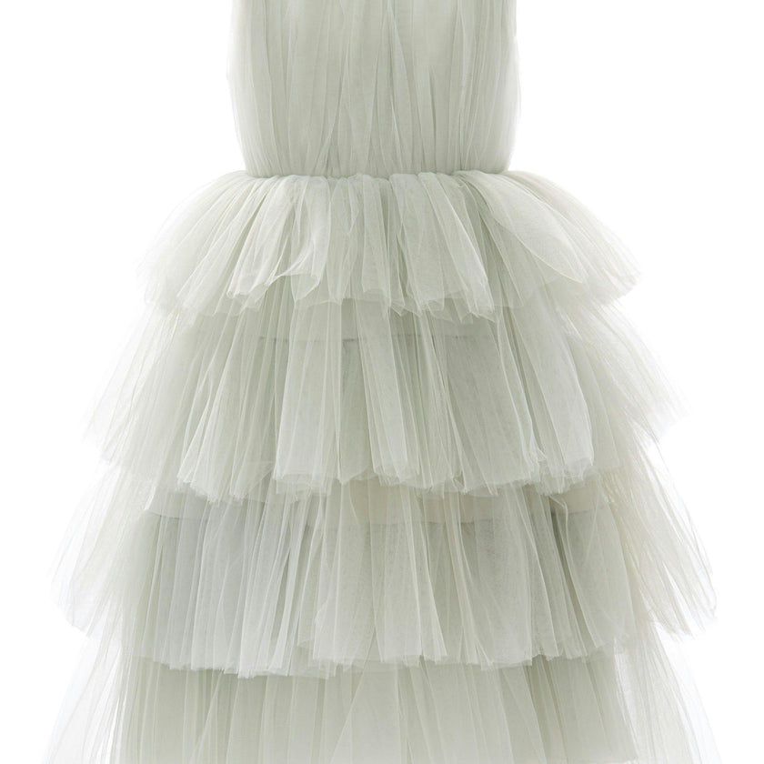 Green Farvue Tiered Tulle Dress