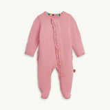 Magnetic Footie with Ruffles TICKLED PINK