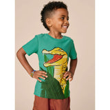 Painterly Croc Graphic Tee, Green
