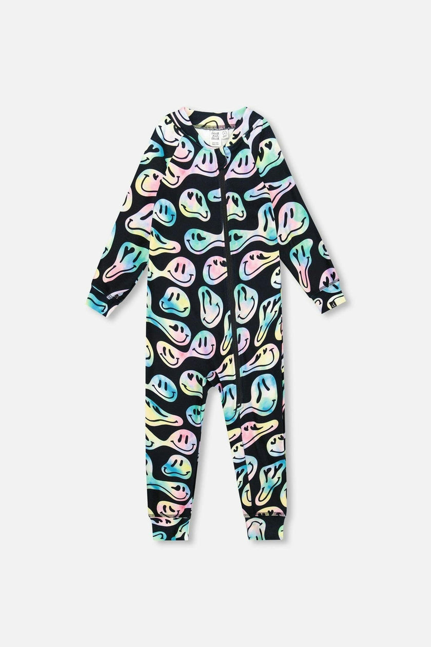 One-Piece Thermal Underwear Smiley Face Girl