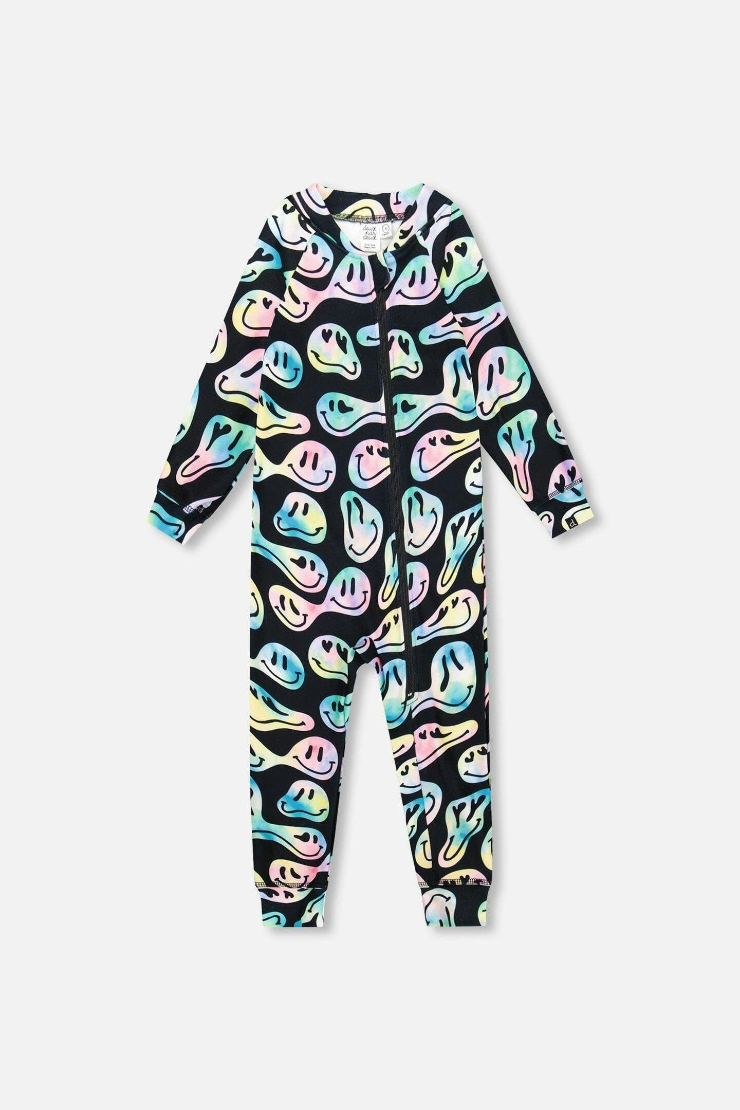 One-Piece Thermal Underwear Smiley Face Girl