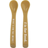 What's on the Menu & F is for Food Silicon Spoon Set