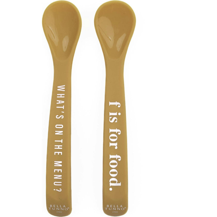 What's on the Menu & F is for Food Silicon Spoon Set