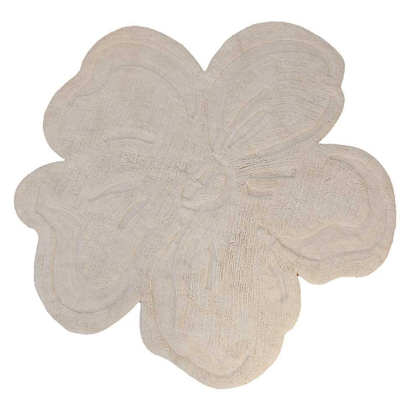 Flower Washable Wool Rug