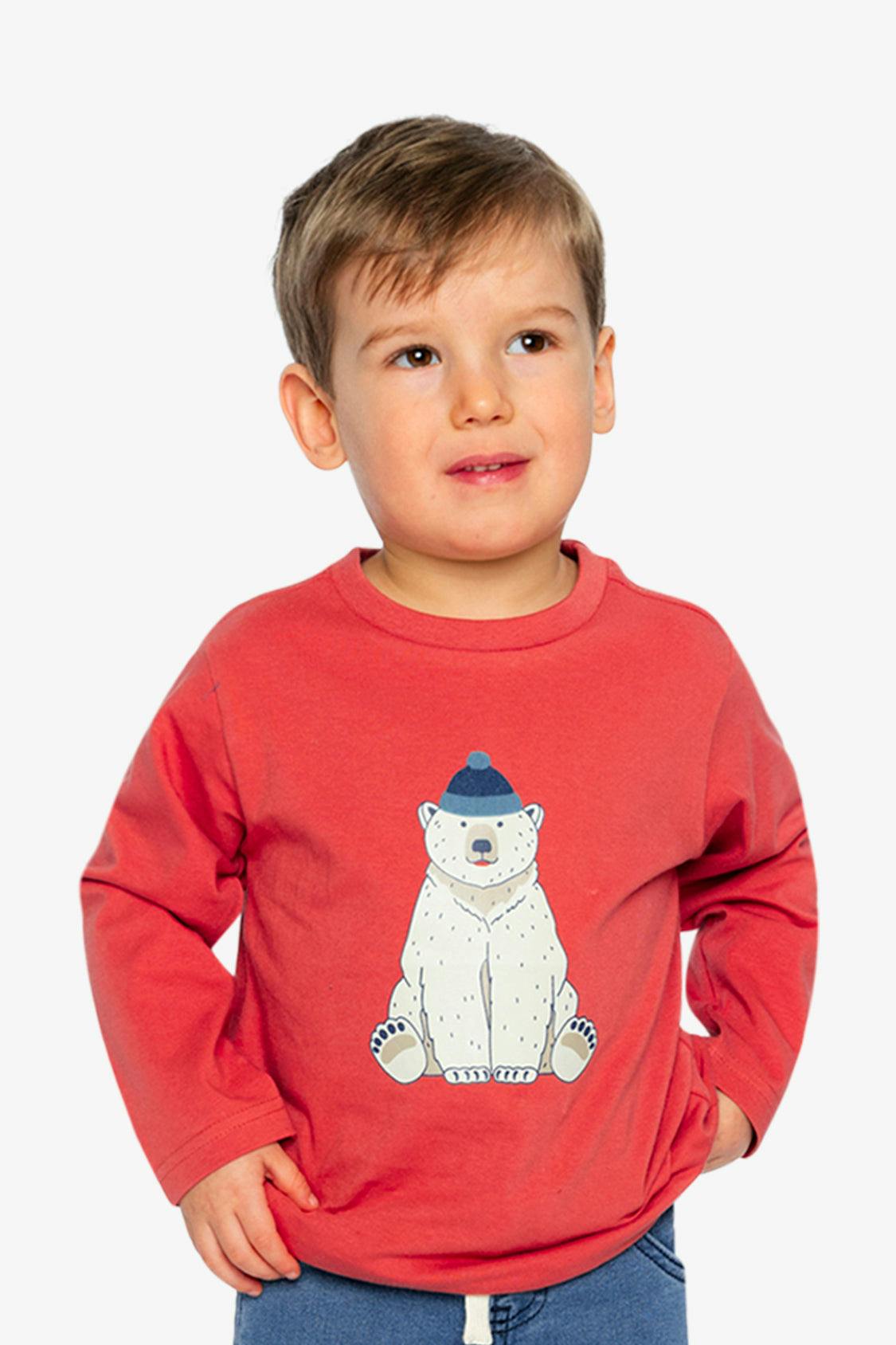 Long Sleeve Organic Cotton T-Shirt Rose Orange