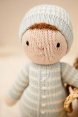 Baby Liam doll Sky blue & Natural 11"