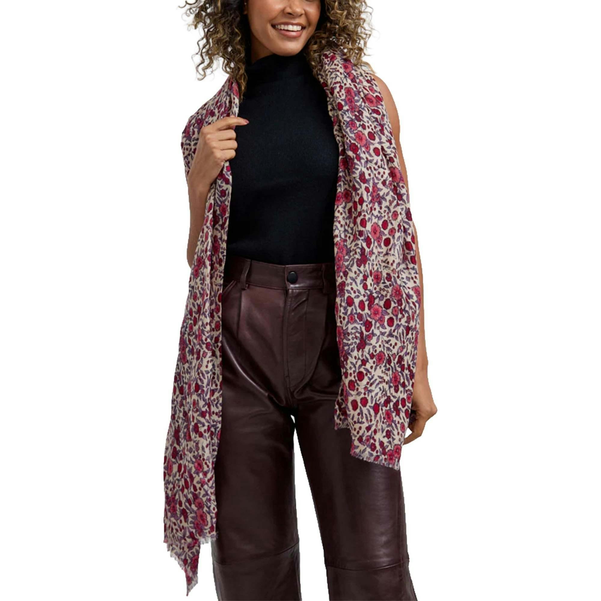 Karen Aster Floral Scarf