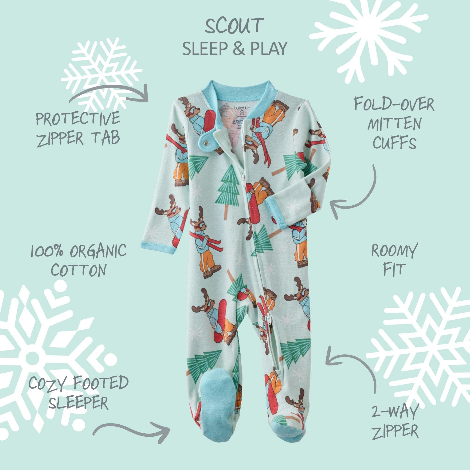 SCOUT Sleep & Play Baby Boys Pajamas
