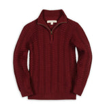 Organic Half Zip Cable Sweater