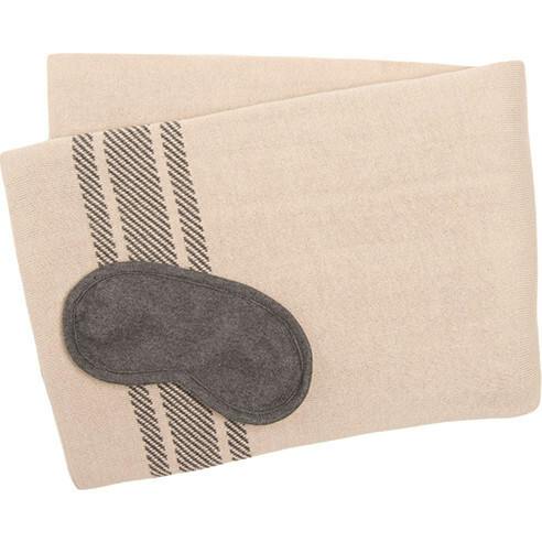 Reversible Stripe Blanket Travel Set