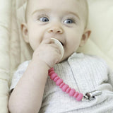Punch Beaded Silicon Pacifier Clip